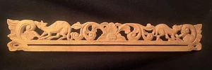 Indonesian Wood Carved Tapestry Hanger - Picture 1 of 6