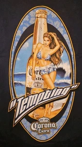 Vintage Corona Extra Shirt "Tempting" Good Girl Big Bottle Beer T-Shirt XL ODM 2001 - Bild 1 von 9
