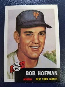 Bob Hofman New York Giants 1991 Topps Archives 1953 Topps Reprint BLANK BACK - Picture 1 of 2