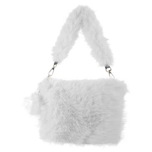 Borsa quadrata peluche moda 1 pezzo tracolla piccola donna borsa quadrata - Foto 1 di 12