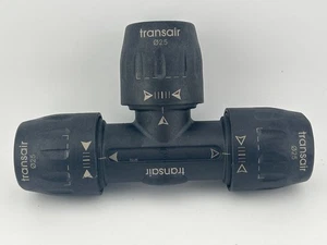 TRANSAIR Steck-T-Stück Verschraubung 1 Zoll Außendurchmesser x 25 mm Außendurchmesser x 1 Zoll Außendurchmesser Polyamid 4JMG9 - Bild 1 von 2