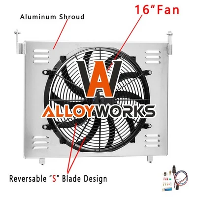 Aluminum Shroud Fan+Relay Kits For 2004-12,2008 Chevy Colorado GMC Canyon 3.5L Foto 1 de 4