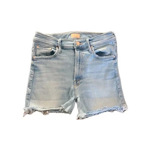 Mother The Insider Cutoff Jean Shorts Womens Sz 27 Light Wash Stretch Distressed - Imagen 1 de 7