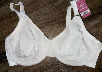 Olga ~ Women's Bra Gentle Lift Underwire Unlined White ~ 40DD - Image 1 of 4
