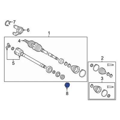 For Toyota Camry 2006-2017 Toyota 90311A0029 Right CV Axle Shaft Seal Foto 1 de 3
