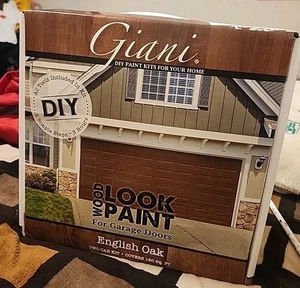Giani Garage Door Paint Kit For Double Car Wood Look Garage English Oak NEW K - Picture 1 of 9