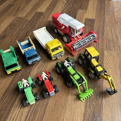 Vintage Farm Vehicle Bundle Harvester,Digger,Tractor,Truck,Van-New-Ray,Mercedes - Image 1 of 4