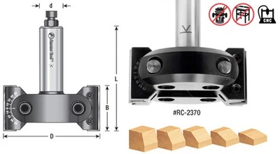 Amana Tool RC-2370 вставная регулируемая фаска 3-1/8 D x 40 мм (1-9/16 дюйма) CH x 3 - Изображение 1 из 4