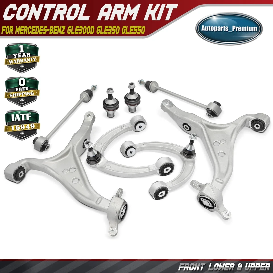 8x Kit de brazo de control delantero inferior y superior para Mercedes-Benz GLE300d GLE350 GLE550 Foto 1 de 4