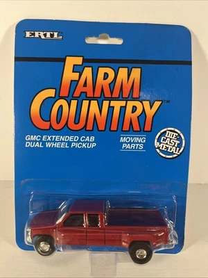 GMC Red Extended Cab Dual Wheel Dually Pickup NIP Ertl 1994 FARM COUNTRY 1:64 - Image 1 of 4