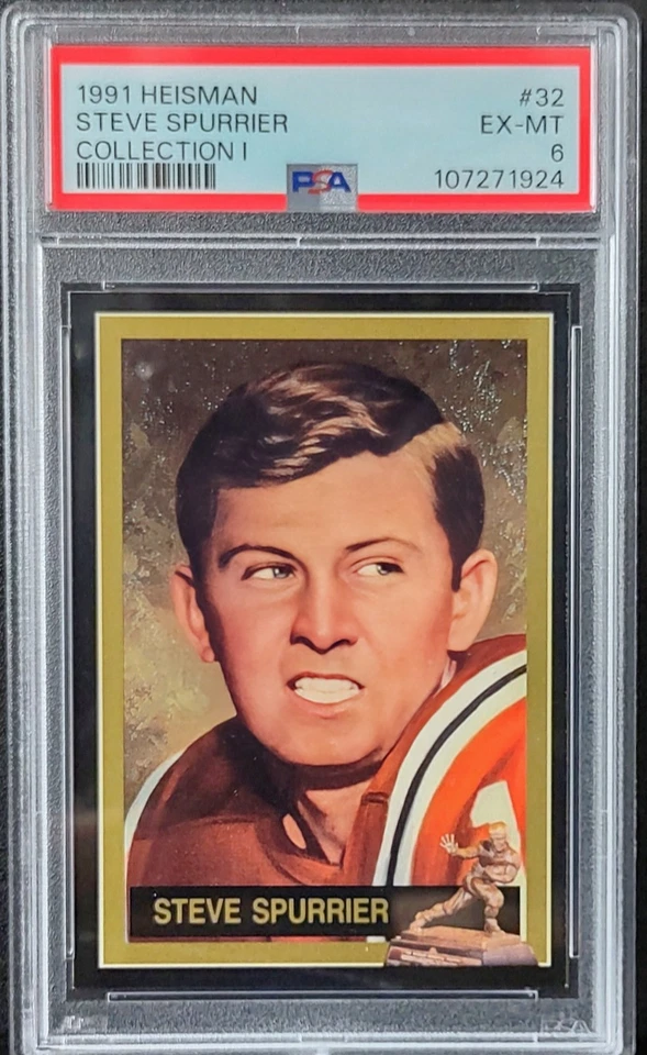 1991 Heisman Collection Series 1 Steve Spurrier #32 PSA 6 Florida Gators PSA 6 - Image 1 of 2