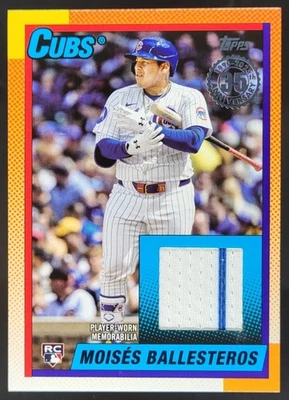 2025 Topps Update Moises Ballesteros 1990 Relic #90RU-MBA MEM RC Chicago Cubs CW - Image 1 of 4