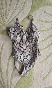Animal Print Tummy Bust Support Womens One Piece Swimsuit Uk 18 - Picture 1 of 14