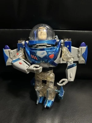 Disney Pixar Toy Story 2 2000 Metal Morphers Buzz Lightyear transparente y azul Foto 1 de 2