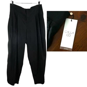 CALIA New Journey Pleated Wide Leg PANTS XXL Black Activewear Athleisure Yoga - Picture 1 of 17