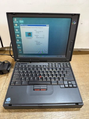VINTAGE IBM THINKPAD 380 WINDOWS 98 LAPTOP GREAT CONDITION BAD BATTERY 2635-10U - Image 1 of 4