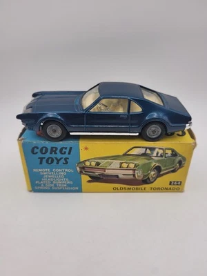 Corgi Toys No.264, Oldsmobile Toronado, Blue Diecast Model Car With Box. Damaged - Image 1 of 4