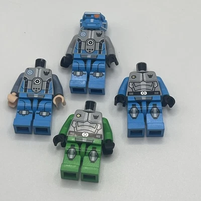 Lego Galaxy Squad Traje Verde Minifigura Espacial y Robot Azul Oscuro - Lote de 4 Foto 1 de 4