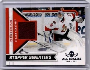 Craig Anderson Stopper Sweaters 2010-11 Panini All Goalies #6 Senators Jersey - Bild 1 von 2