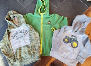 Boys John Deere Lot Hooded Sweatshirts and Fleece Zip-Up Size 5-7 - Picture 1 of 4