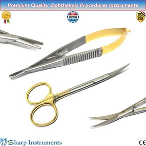 Castroviejo Needle Holder 14cm, Iris Scissor TC Surgical Ophthalmic Instruments - Picture 1 of 5
