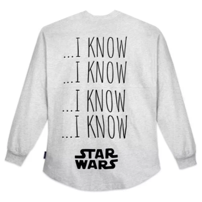 Camiseta deportiva para adultos Disney Park Star Wars ''I Know'' Spirit XL nueva Foto 1 de 4