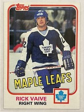 1981-82 Topps Rick Vaive #44 Hockey Toronto Maple Leafs