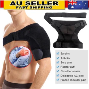 Shoulder Brace Support Compression Sleeve Torn Rotator Cuff Joint Pain Relief AU - Picture 1 of 13