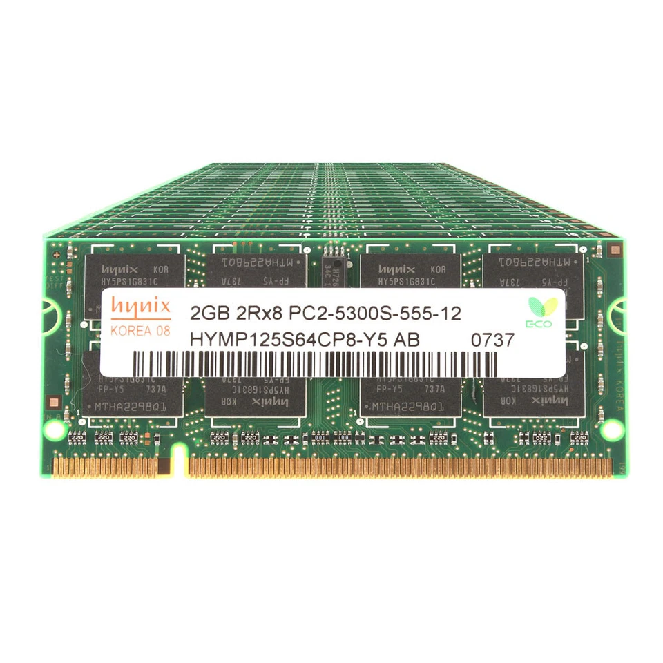 Hynix 10X 2GB 2 GB PC2-5300 DDR2 667Mhz 200Pin Memory RAM Laptop SO-DIMM @GDD - Image 1 of 4