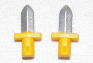21391, 2x Schwert (gelb bedruckt), Asterix, silber - Bild 1 von 1