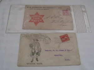2 SCARSE COPERTINE COMMERCIALI 1880/1902""F.A. KENNEDY CO."" 1880 CAMBRIDGEPORT MAS - Foto 1 di 4