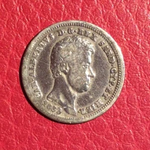 Italie - Sardaigne - Rare et Très jolie monnaie de 25 Centesimi 1833 Torino - Bild 1 von 2