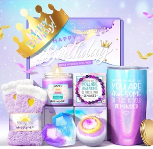 Birthday Gifts for Women Happy Birthday Gift Basket Ideas for Sister Mom Wife - Picture 1 of 12