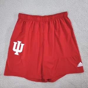 Indiana Hoosiers adidas Basketball Shorts Mens Extra Large 2XL Red Big Logo EUC - Picture 1 of 17