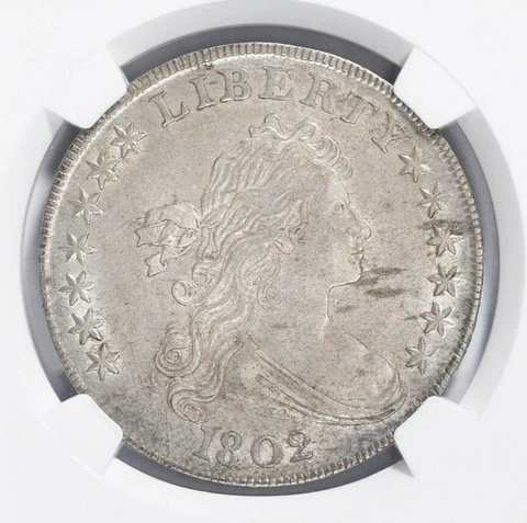 1802 DRAPED BUST DOLLAR *NGC AU 55* B-6,BB-241 SUPER FAST SHIPPING!!! Cover