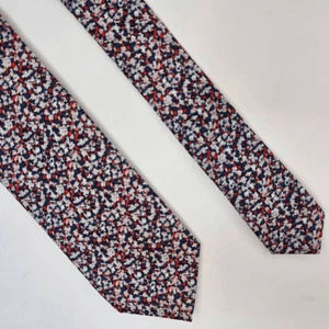 ERNEST ALEXANDER NEW YORK COTTON TIE ABSTRACT PAINT SPLOTCHES SKINNY 2.5" X 57" - Picture 1 of 2