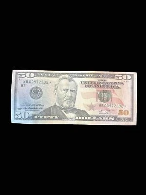 Lightly Circulated Star Note-  $50 Bill (Fifty Dollar Bill) - 2013 - Image 1 of 2