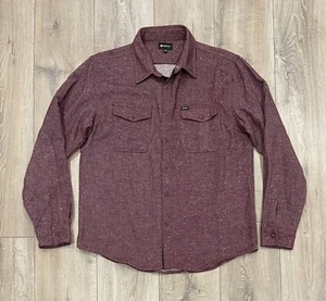MATIX Men’s Button-Up Snap Long-Sleeve Shirt Large Maroon Skateboarding - Picture 1 of 8