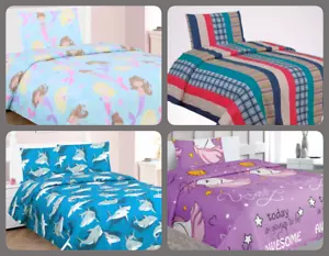 FULL SIZE CHILDREN TEEN NEW MODERN DESIGN SINGLE BED COMPLETE SHEET SET - Picture 1 of 31
