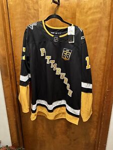 NWT PITTSBURGH PENGUINS 17 Bryan Rust Adidas Jagr Patch 56 Authentic Jersey!