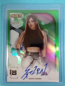 2020 Topps Chrome WWE 1st NXT GREEN REFRACTOR Auto Io Shirai #A-IS 20/99 - Picture 1 of 2