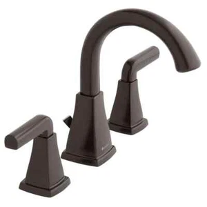 Brookglen 8 in. Widespread Double-Handle High-Arc Bathroom Faucet in Bronze - Picture 1 of 6