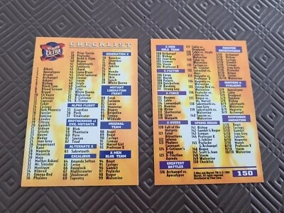 Ultra X-Men Checklist  1995 X-Men Ultra #150 95 Fleer  - Image 1 of 2