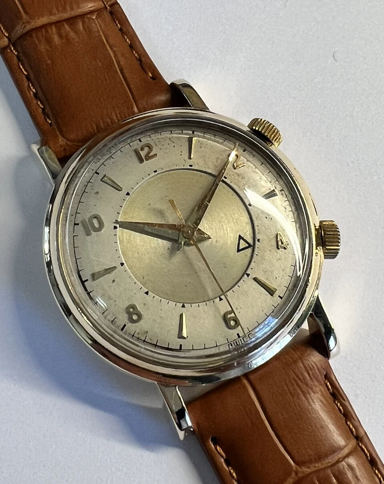 Orologio Jaeger Le Coultre Memovox, oro, molto raro, scatola e carta, calibro P 489 - Immagine 1 di 4