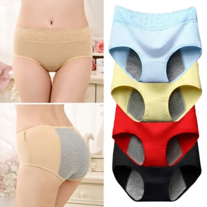 Womens Girl Period Panties Leakproof Menstrual Underwear Cotton Seamless Briefs - Picture 1 of 28