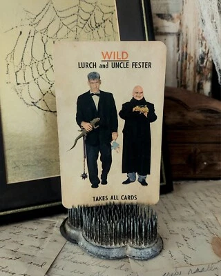 Vintage Addams Family Lurch And Uncle Fester Card 1965 Replacement  - Image 1 of 3
