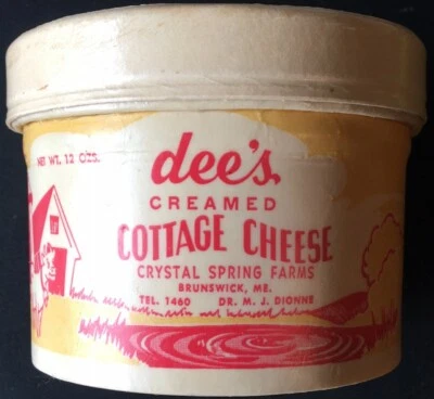 1960s Dee's Cottage Container Crystal Springs Farms, Brunswick, Maine "NOS" - Image 1 of 3