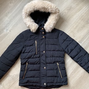 Topshop Faux Fur Outer Shell Puffer 