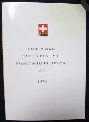 SWITZERLAND OFFICIALS ITU SCOTT 10011 TO 10013 FDC BOOKLET 1973 USED - Image 1 of 2