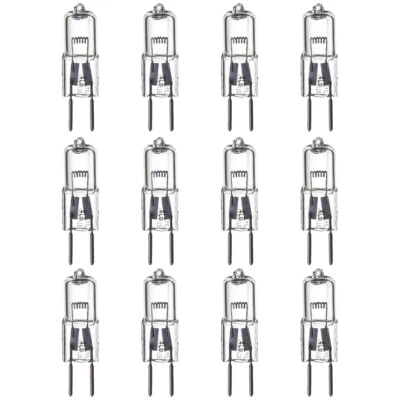 12Pack Single Ended T3.5 Bulb, GY6.35 2-Pin Clear Glass, 3200K, 50W, 600LM - Image 1 of 2